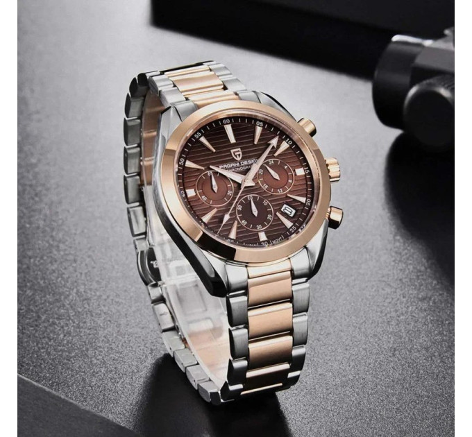Pagani Design PD-1712 Silver-Rose Gold-Brown