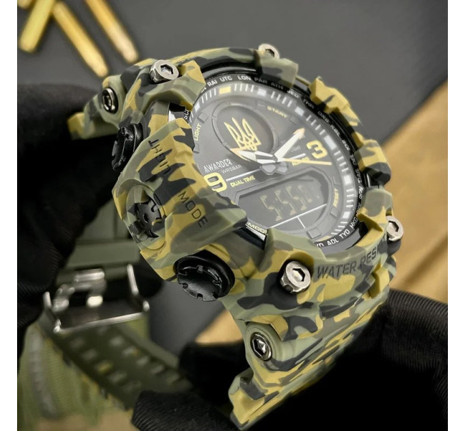 Awarder 001 Тризуб золото Camo Green