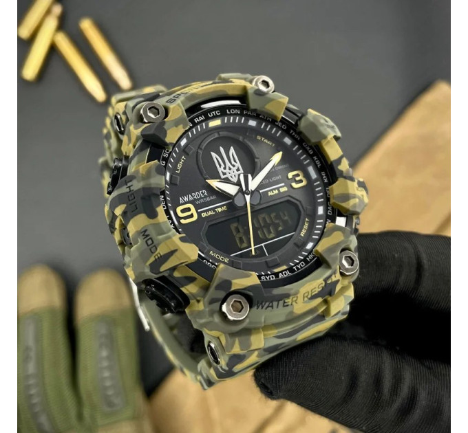 Awarder 001 Тризуб срібло  Camo Green