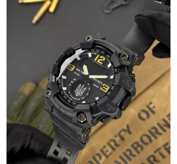 Awarder 004 Тризуб срібло Black