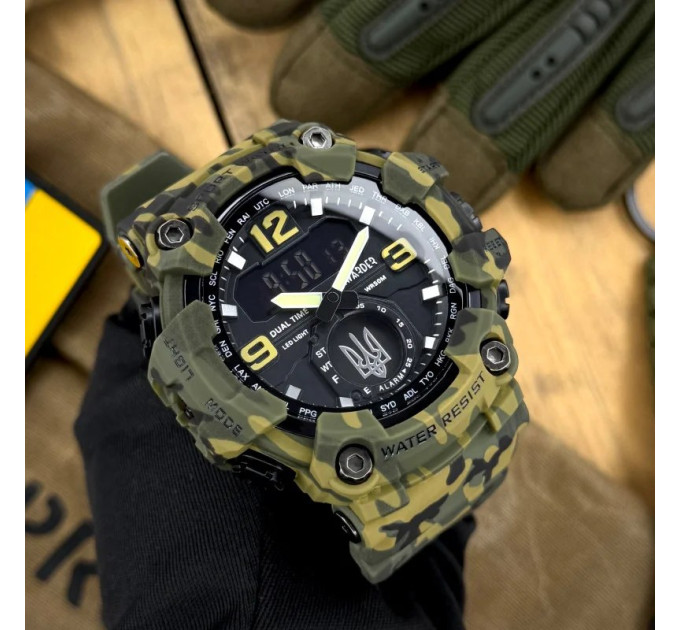 Awarder 004 Тризуб срібло Camo Green