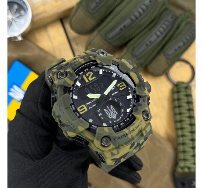 Awarder 004 Тризуб срібло Camo Green