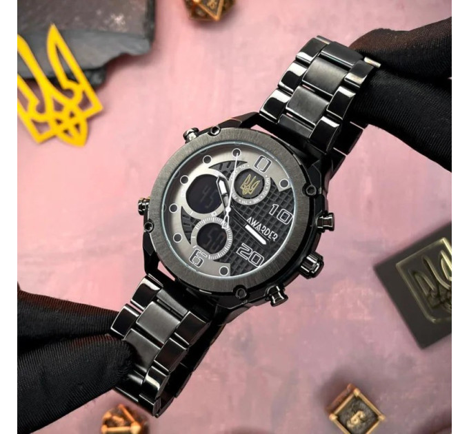 Awarder 017 Тризуб Золото Black-Black-White Steel