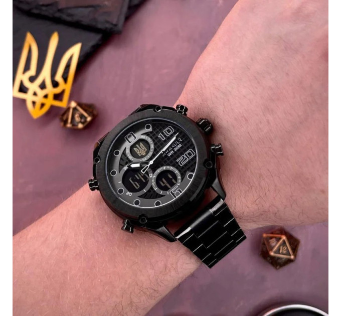 Awarder 017 Тризуб Золото Black-Black-White Steel