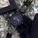 Patriot 005 Тризуб срібло Чорний Паракордовий ремінець Camo Green + Коробка.