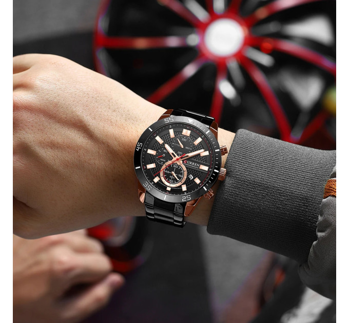 Curren 8417 Black-Gold