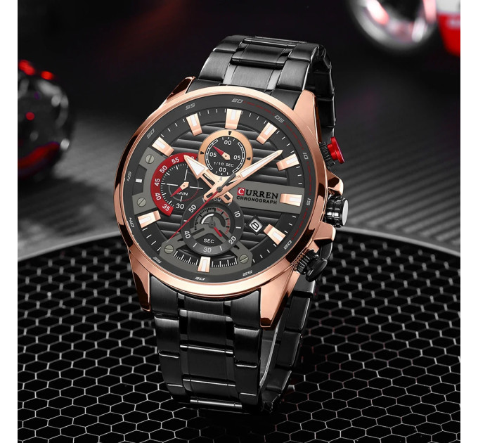 Curren 8417 Black-Gold