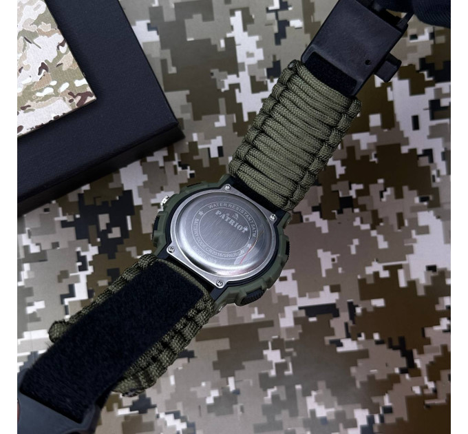 Patriot 005 Тризуб золото Army Green Паракордовий ремінець Army Green + Коробка.