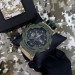 Patriot 005 Тризуб золото Army Green Паракордовий ремінець Khaki + Коробка.