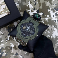 Patriot 005 Тризуб золото Army Green Паракордовий ремінець Camo Green + Коробка.