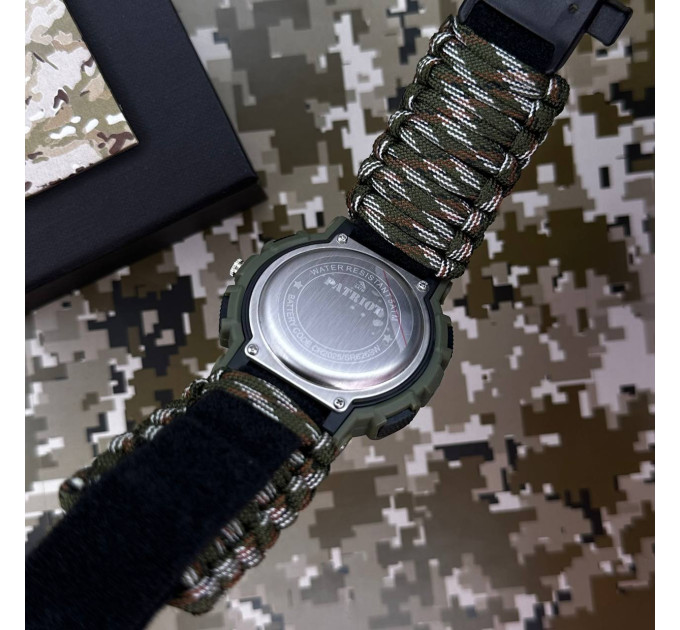 Patriot 005 Тризуб золото Army Green Паракордовий ремінець Camo Green + Коробка.