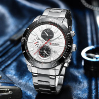 Curren 8417 Silver-Black
