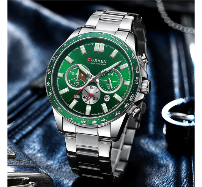 Curren 8418 Silver-Green