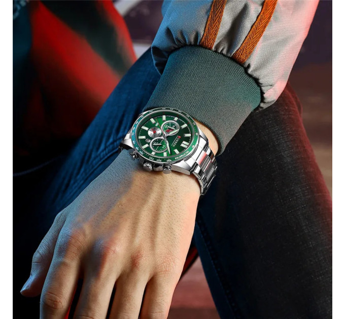 Curren 8418 Silver-Green