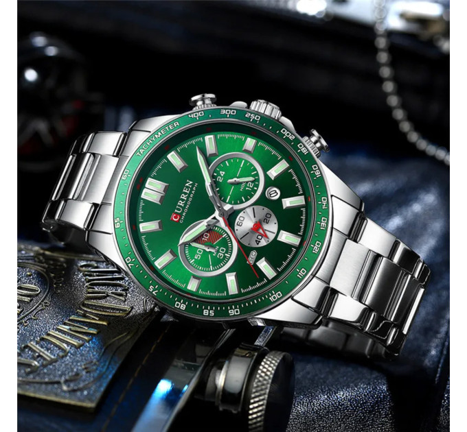 Curren 8418 Silver-Green