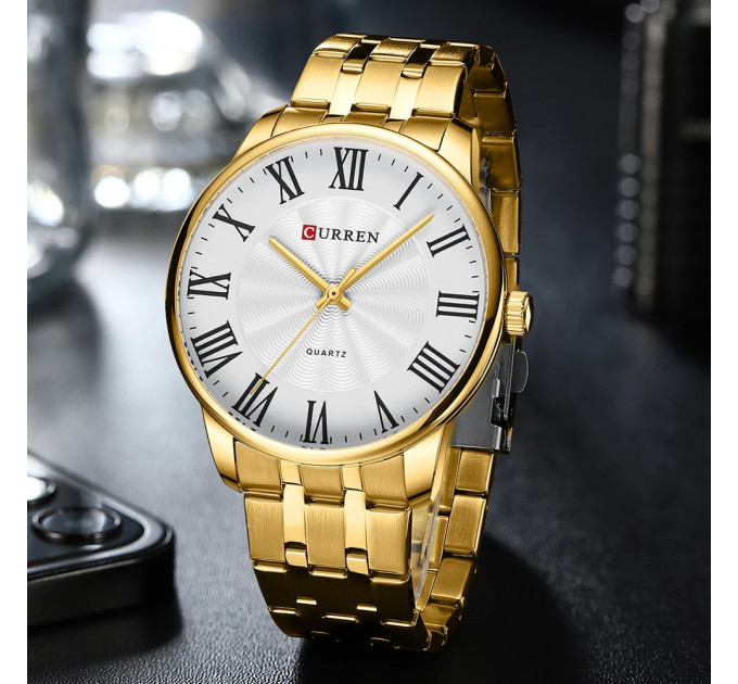 Curren 8422 Gold-White