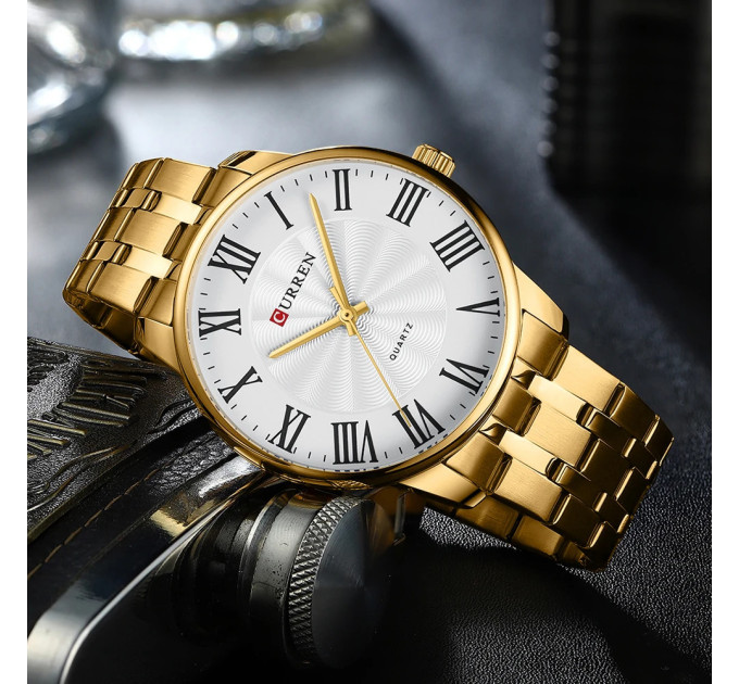 Curren 8422 Gold-White