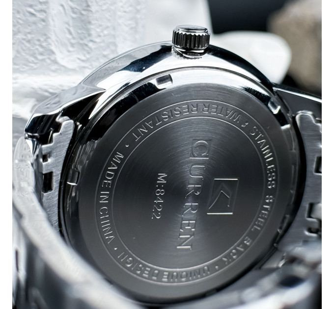 Curren 8422 Silver-Black