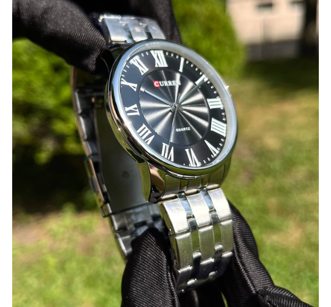 Curren 8422 Silver-Black