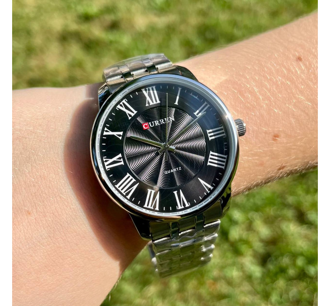 Curren 8422 Silver-Black