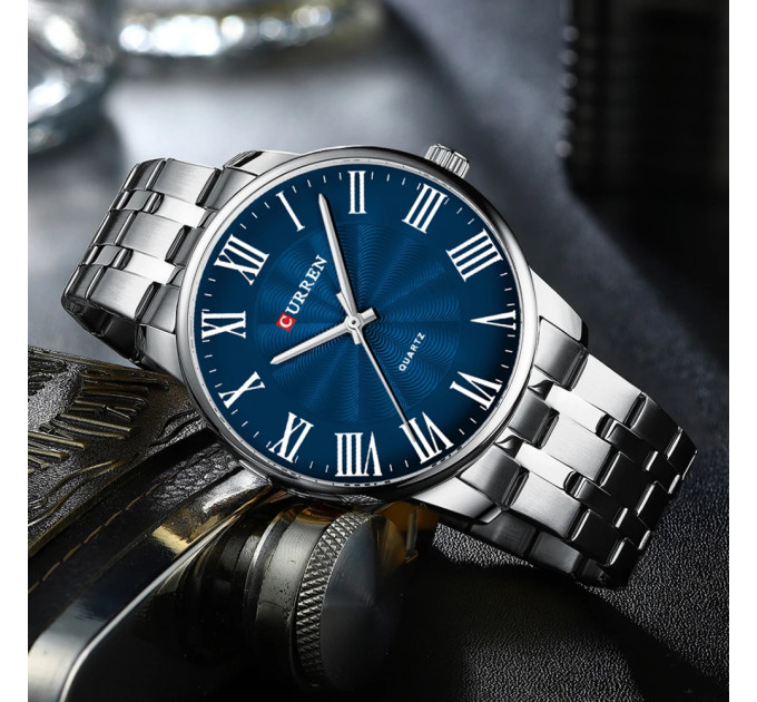 Curren 8422 Silver-Blue