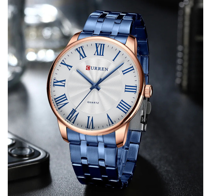 Curren 8422 Blue-Gold-White