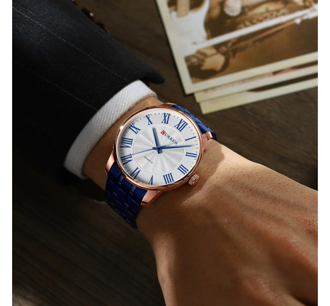 Curren 8422 Blue-Gold-White