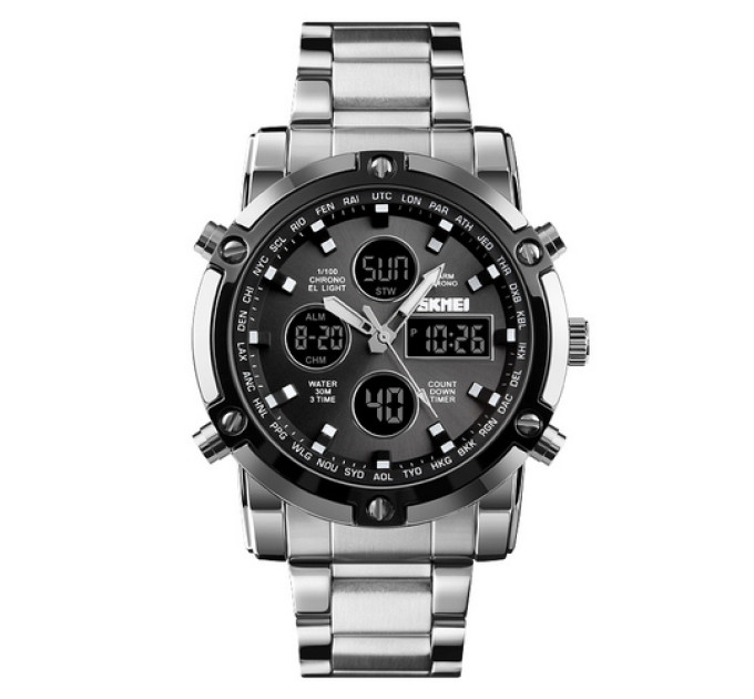 Skmei 1389SIBK Silver-Black-Black