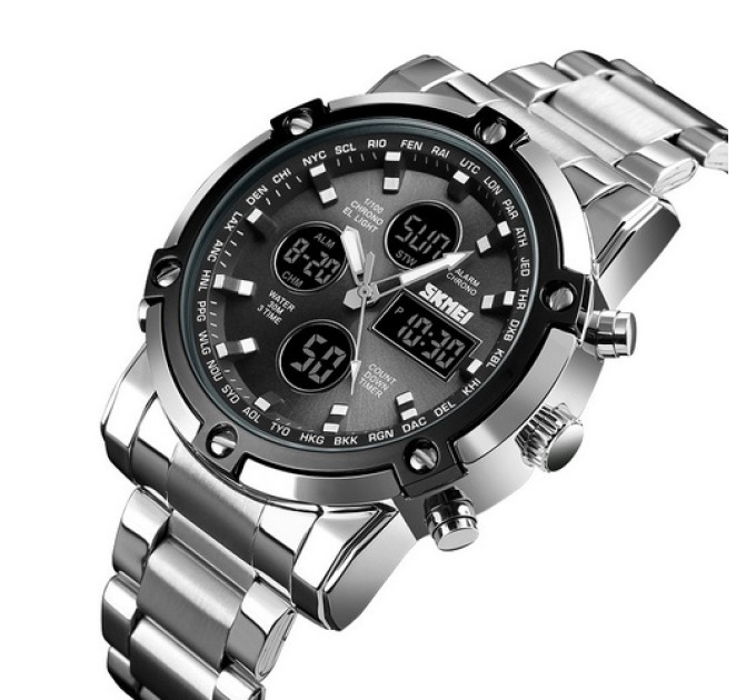 Skmei 1389SIBK Silver-Black-Black