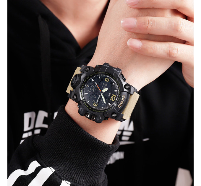 Skmei 1155 Black-Khaki