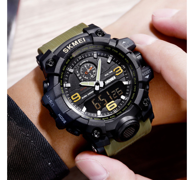 Skmei 1586 Black-Military Wrisband