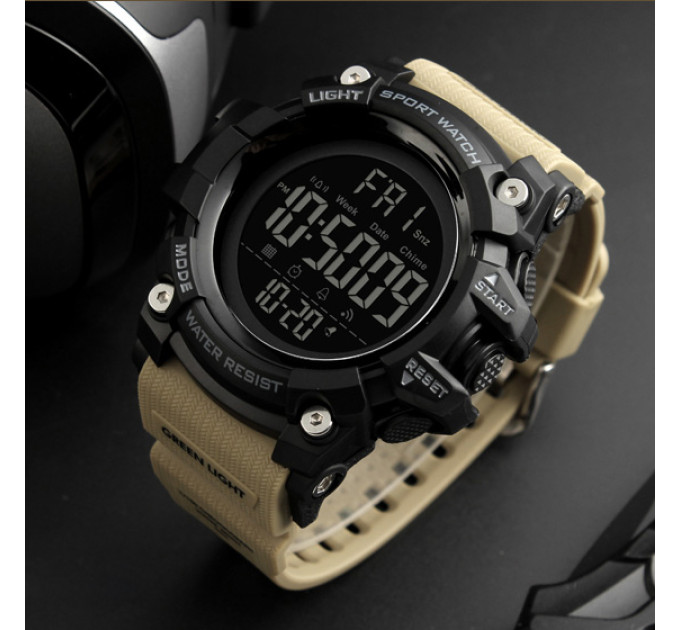 Skmei 1384 Black-Khaki Wrisband