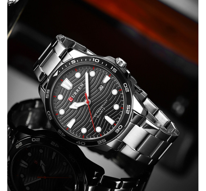 Curren 8426 Silver-Black