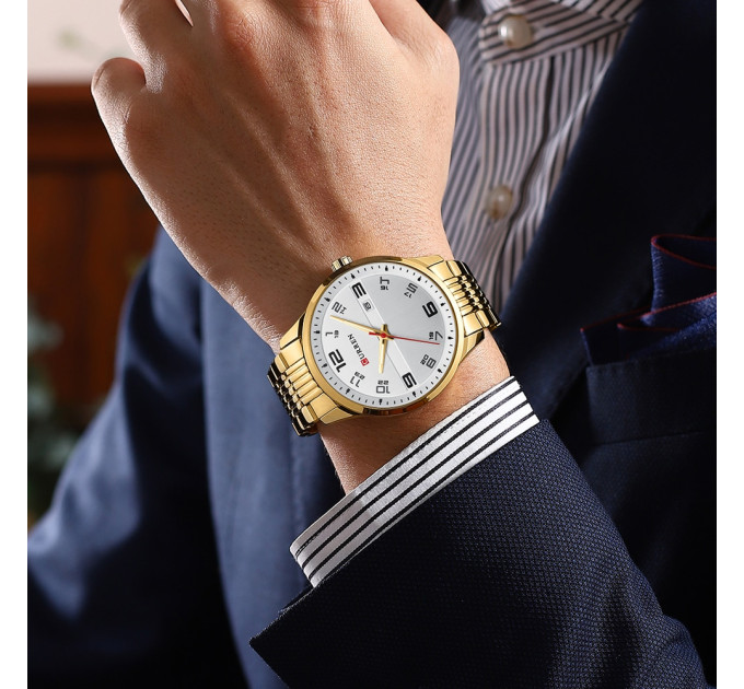 Curren 8411 Gold-White