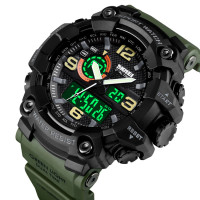 Skmei 1520AG Black-Military Wristband. SALE