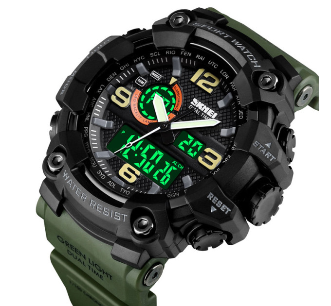 Skmei 1520AG Black-Military Wristband. SALE