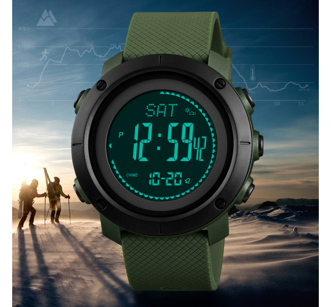 Skmei 1418AG Army Green + Compass