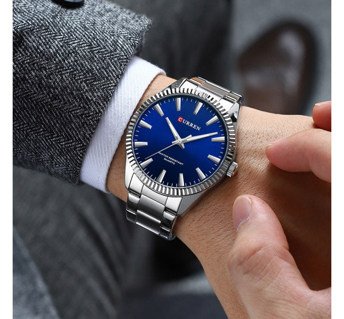 Curren 8425 Silver-Blue
