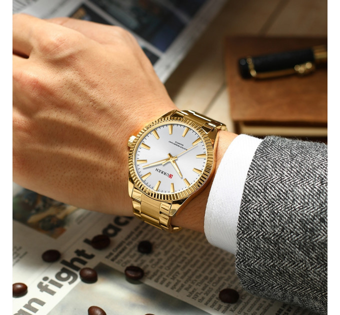 Curren 8425 Gold-White