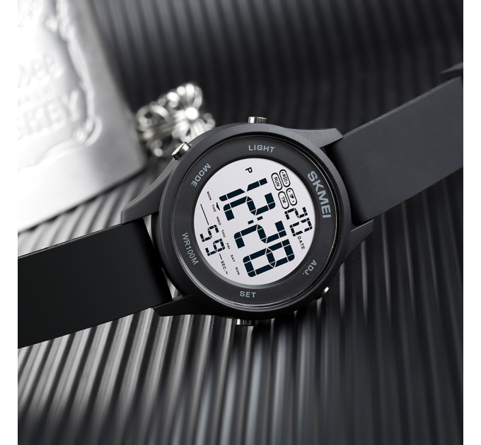 Skmei 1758BKBKWT Black Black White