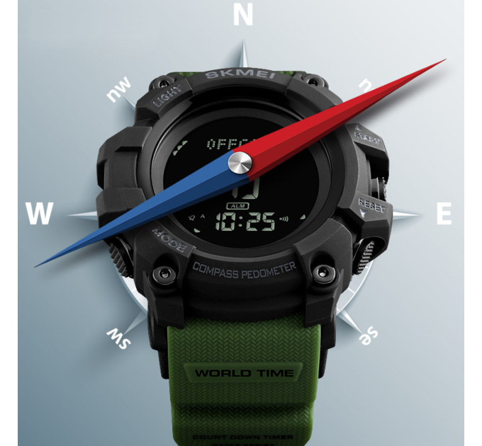 Skmei 1356AG Army Green + Compass