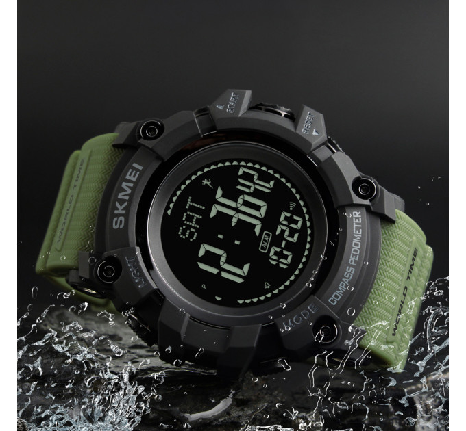 Skmei 1356AG Army Green + Compass