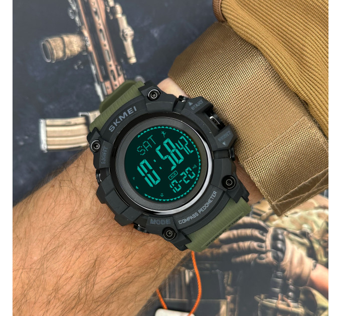 Skmei 1356AG Army Green + Compass