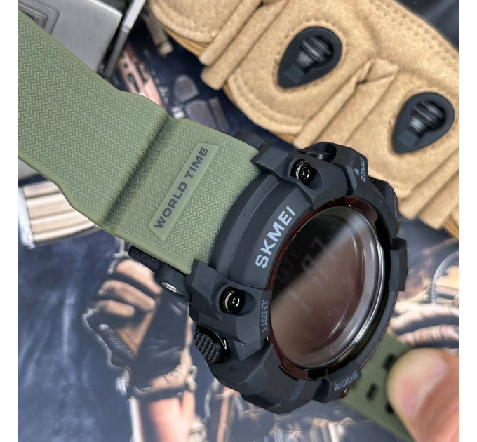 Skmei 1356AG Army Green + Compass