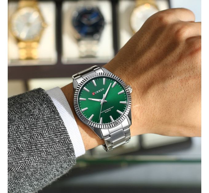 Curren 8425 Silver-Green