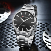 Curren 8425 Silver-Black