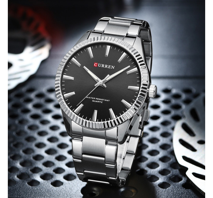Curren 8425 Silver-Black