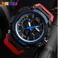 Skmei 1343 Black-Blue-Red Wristband SALE