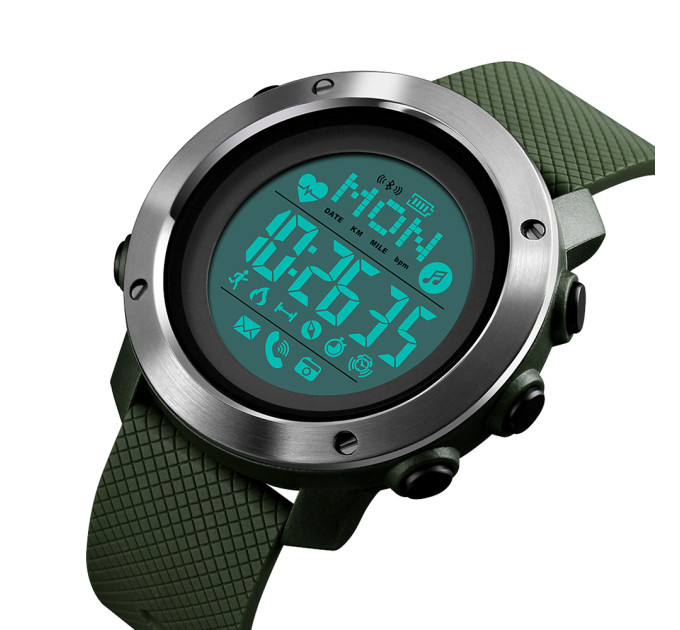 Skmei 1511AG Army-Green Smart Watch + Compass SALE