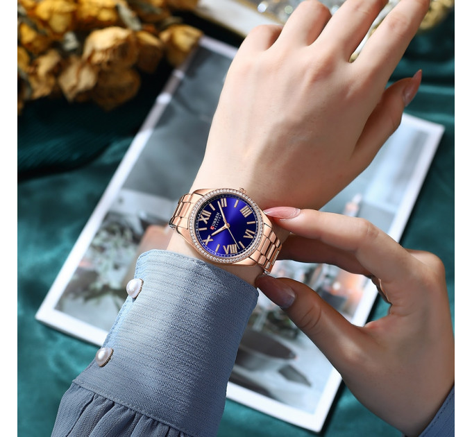 Curren 9088 Rose Gold-Blue